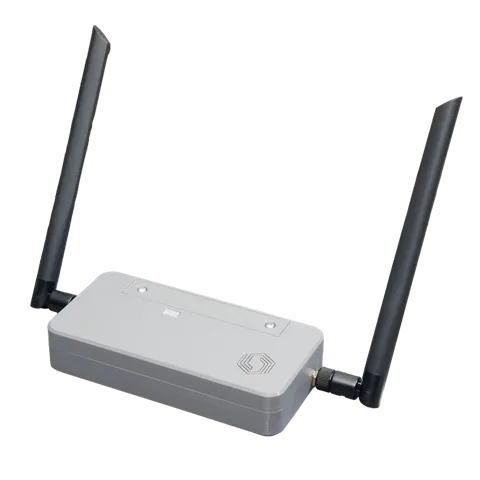Cubicore Gateway Hub with its external blade antenna upright